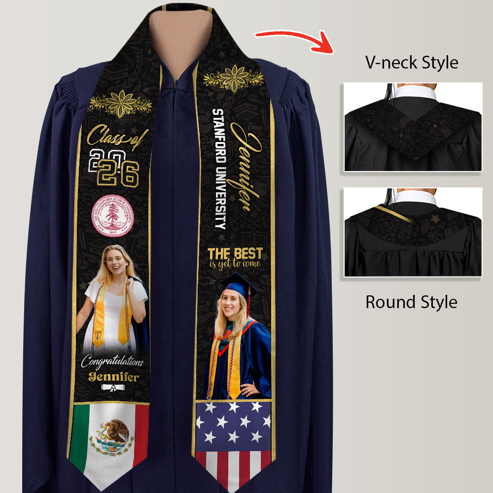 Custom Graduation Stole Class of 2026 Congratulations Sash with Photo Name School HO82 901318