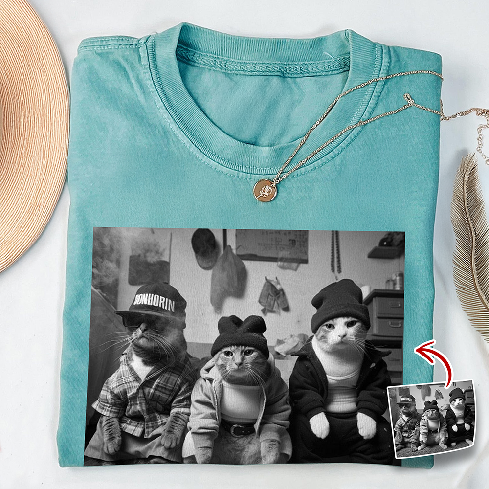 Custom Photo Funny Cat Gang Comfort Shirt For Cat Lovers TH10 896149