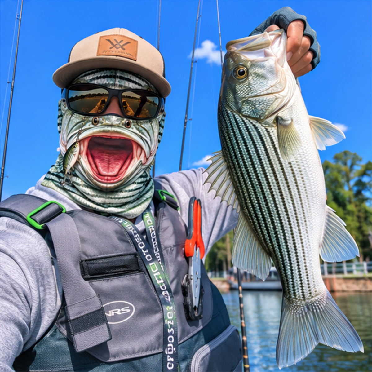 Funny Striped Bass Mask For Fishing Lovers HO82 904036