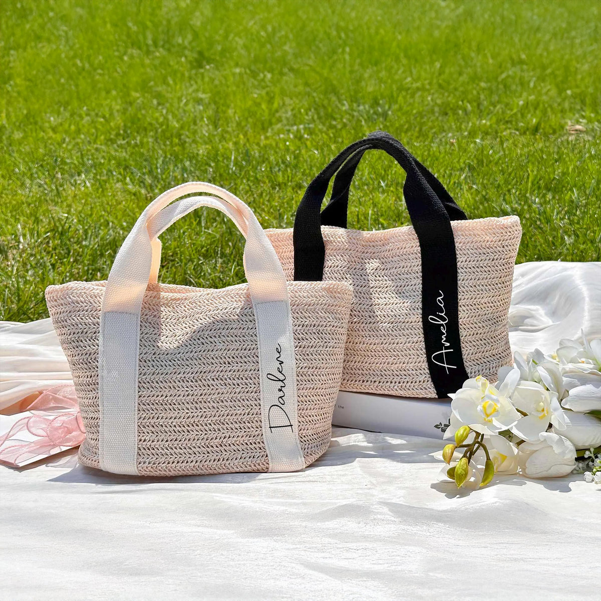Custom Name Burlap Tote Bag - Summer Gift For Women, Mother's Day, Wife, Girlfriend HO82 902012