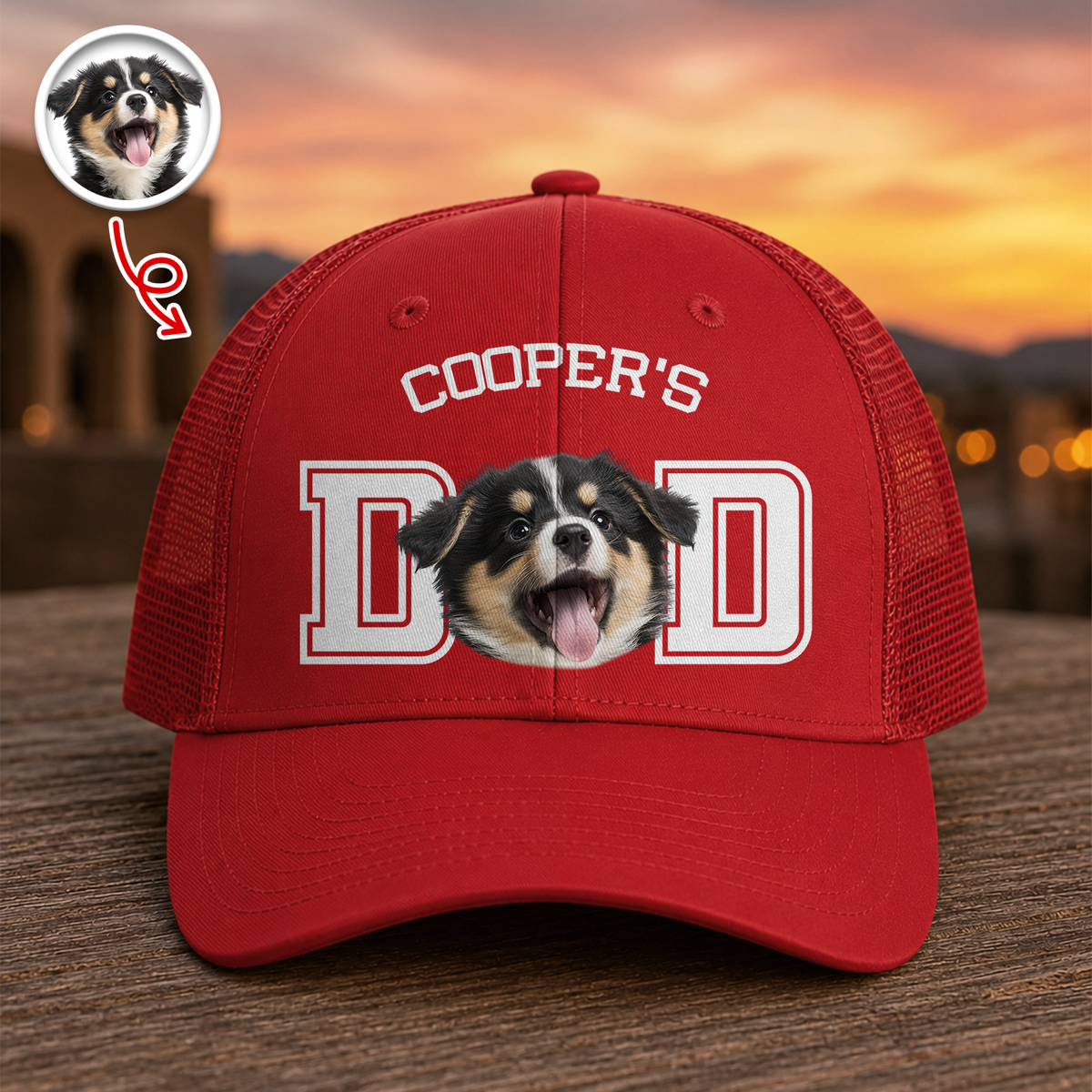 Custom Photo And Name Trucker Hat For Dog Lover TH10 170263