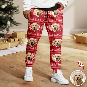 Custom Photo Christmas Is Coming Sweatpants Gift For Dog Lovers HA75 892846