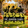 Custom Family Member Skeleton Garden Stake - Personalized Gifts for Halloween CH07 180210