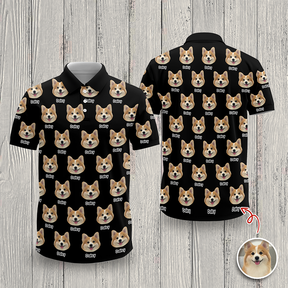Custom  Dog Photo Polo Shirt For Dog Lover TH10 169561
