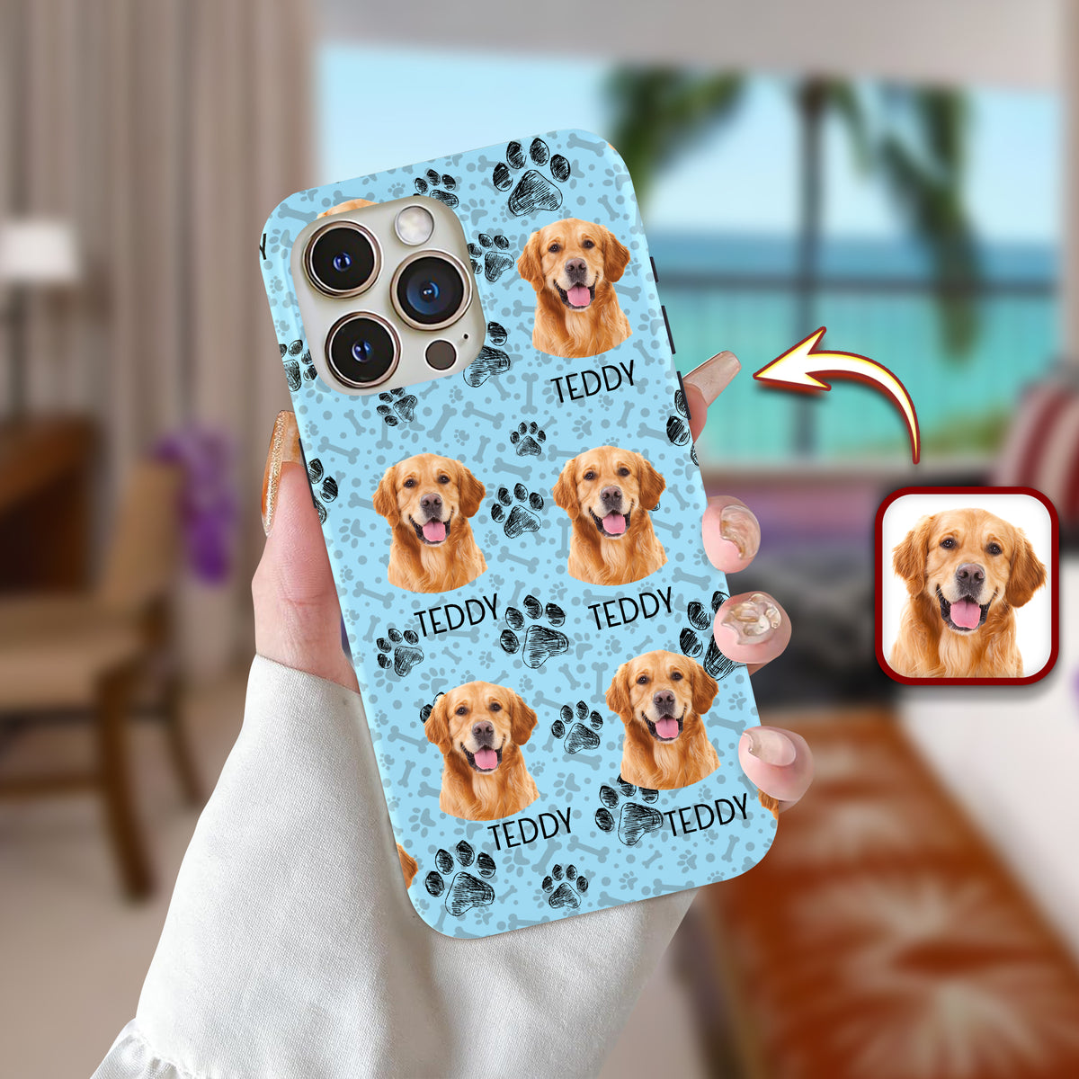 Custom Photo Dog Cat Paw For Dog Cat Lover Phone Case HA75 920240