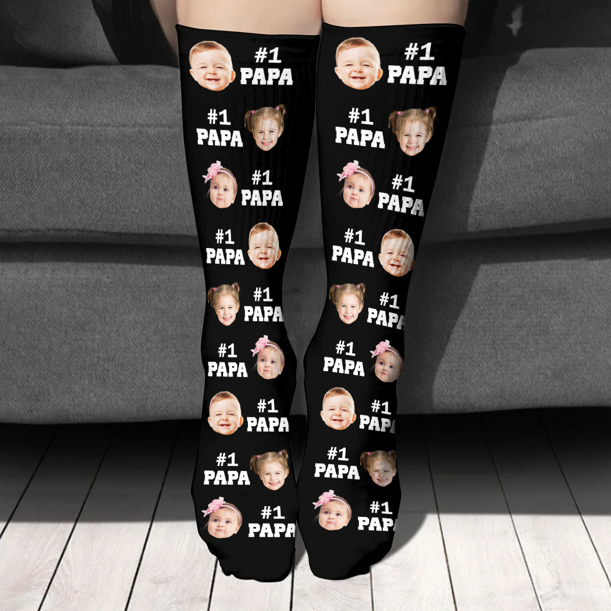 Custom Face Best Dad Ever Happy Father's Day Socks LM32 893533