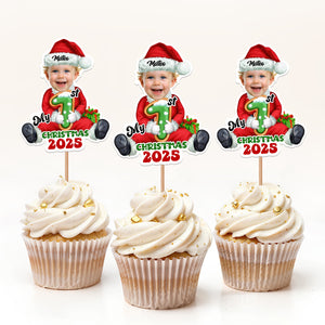 Custom Photo Santa Baby Christmas Cupcake Toppers LM32 893913