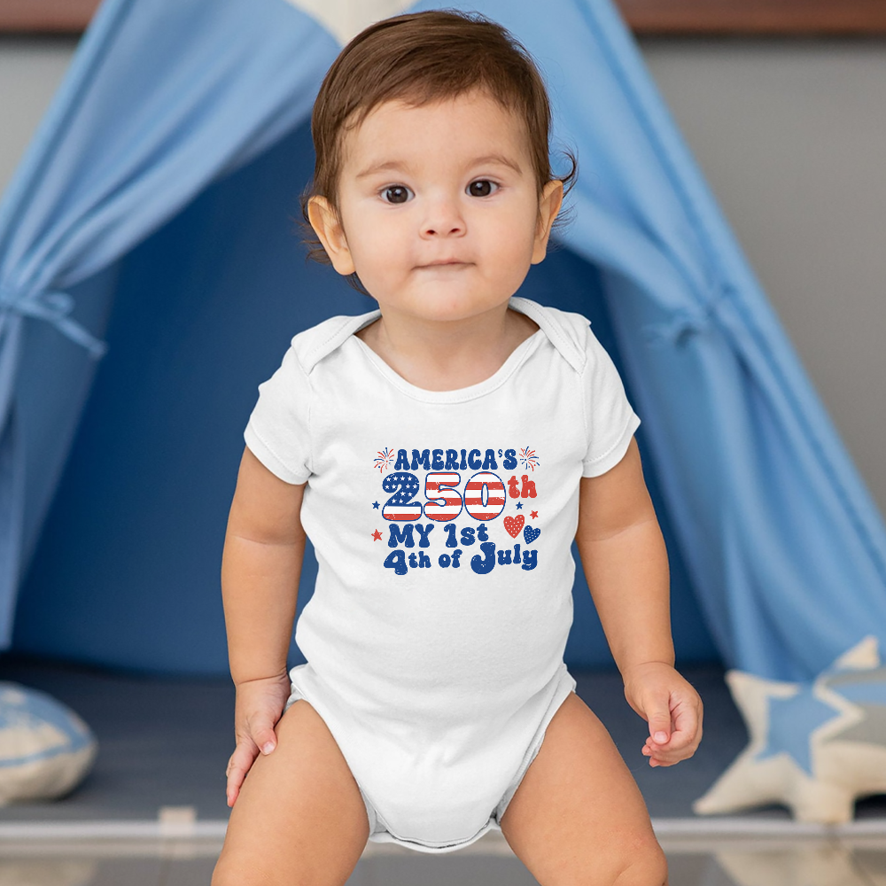 My 1st 4th Of July Baby Onesie, USA 250th Anniversary CH07 911970