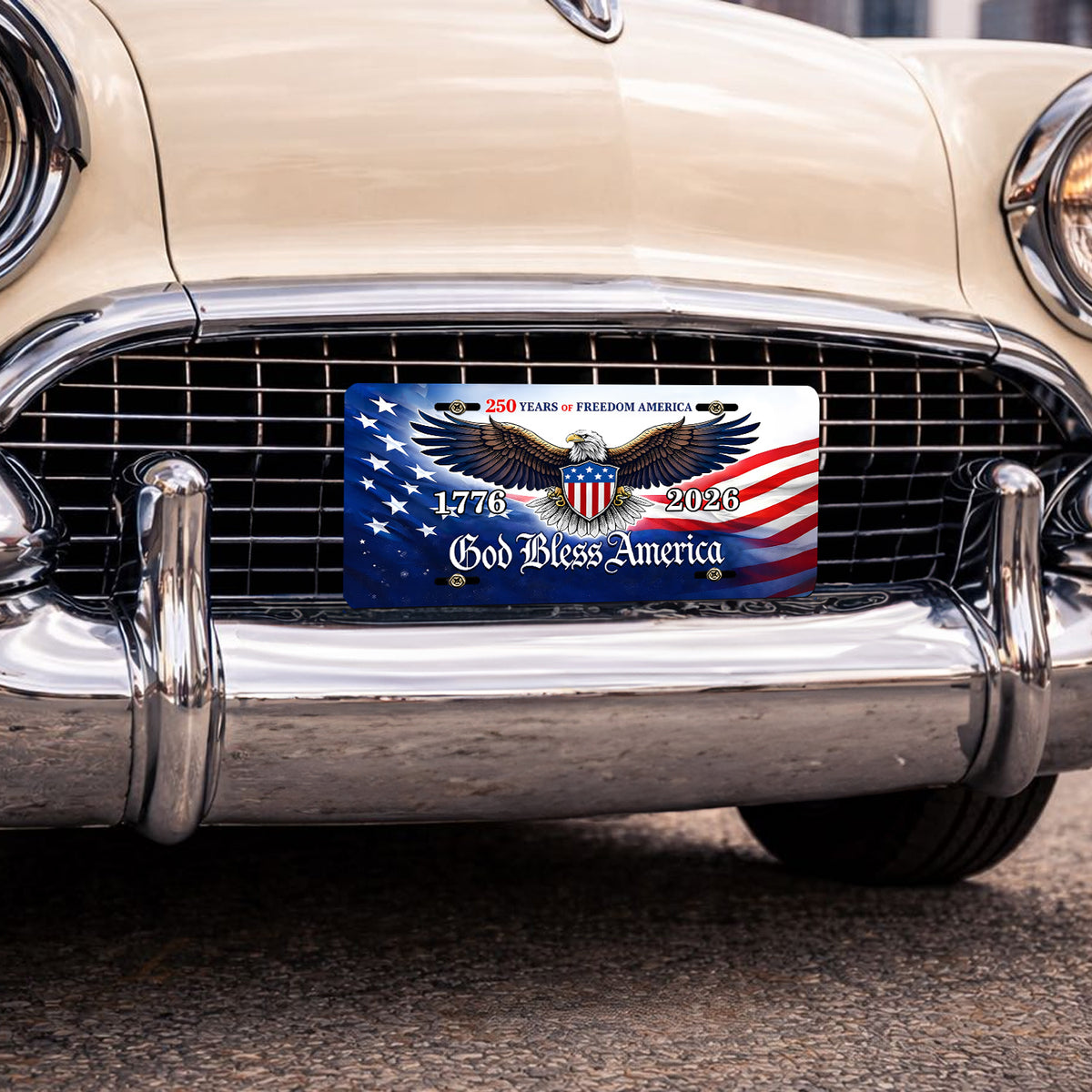 Personalized 250th Anniversary 1776-2026 USA Eagle License Plate HO82 902044
