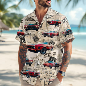 Custom Car Photo Retro Style Hawaiian Shirt HO82 894430