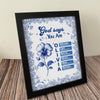 Custom Name Letter And Flower Toile De Jouy Style God Says I Am Picture Frame LM32 895395