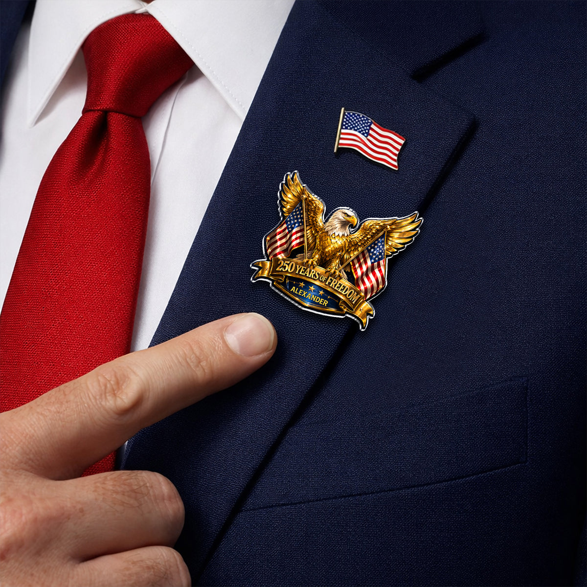 Custom Name America 250 Years Of Freedom Anniversary 1776–2026 Acrylic Pin HA75 920982