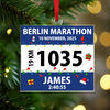 Personalized Race Bib Christmas Acrylic Ornament Gift for Marathon Lovers HO82 900644