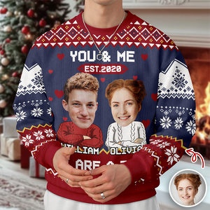 Custom Funny Face You And Me We Are A Team Together Ugly Sweater LM32 895569