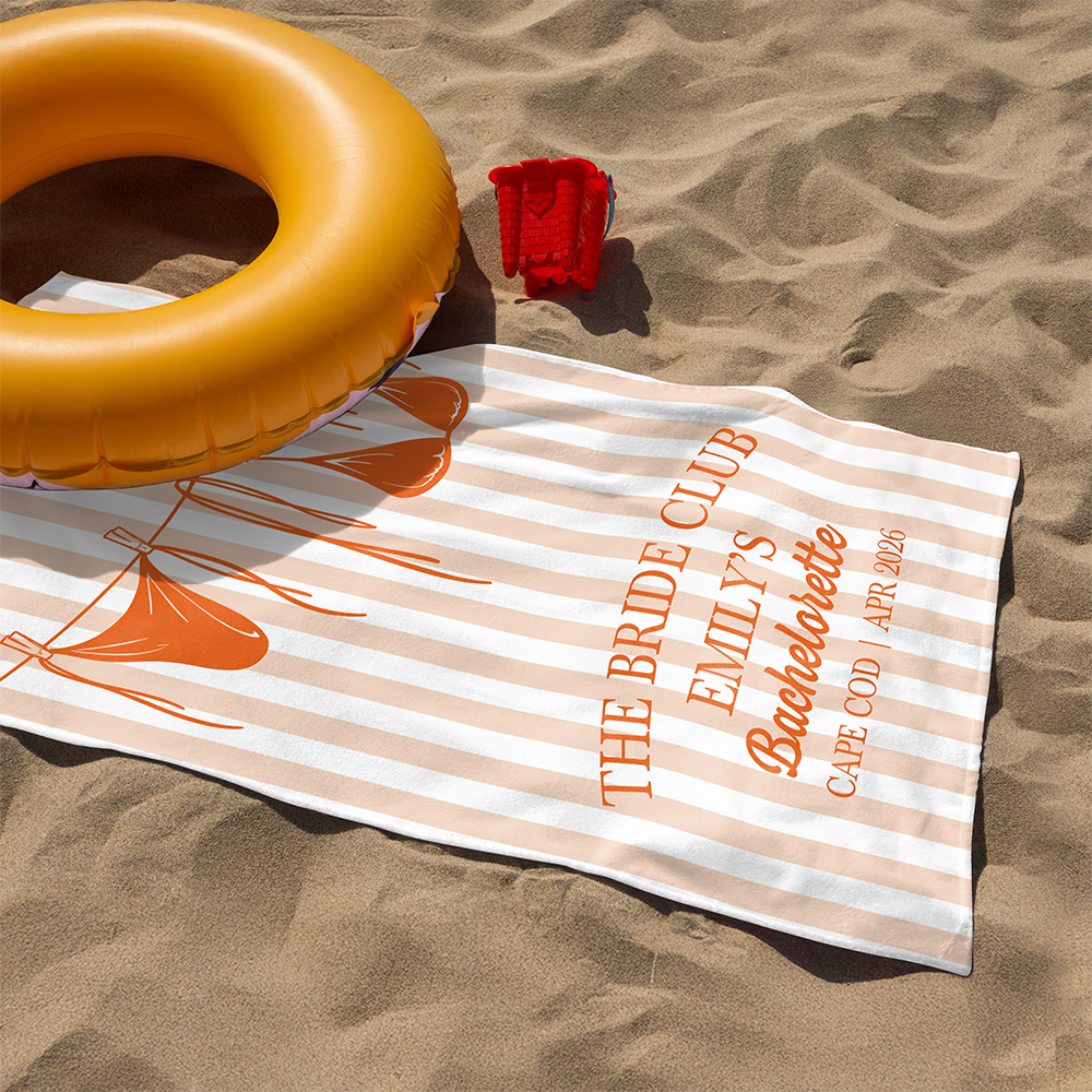 Personalized Bachelorette Beach Towel – Last Toast on the Coast Girls Trip Towel CH07 911262