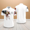 Personalized Bald Eagles American Flag Polo Shirt, Gift For Golf HO82 900824