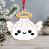 Personalized Christmas Squishee Bundle, Reindeer Dumpling Wood Ornament HA75 919544