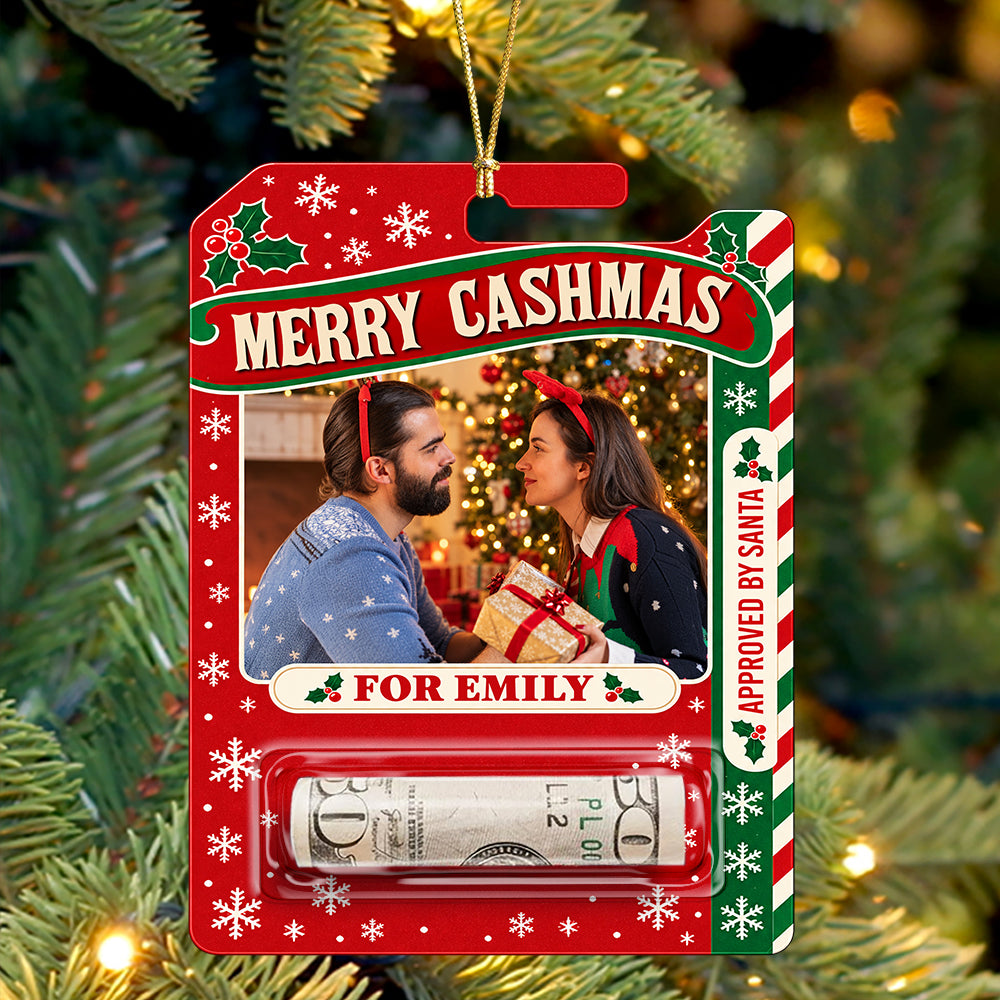 Custom Photo Merry Cashmas Money Holder Ornament TH10 171099