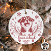 Custom Dog Photo Forever Loved Memorial Ceramic Ornament HA75 919196