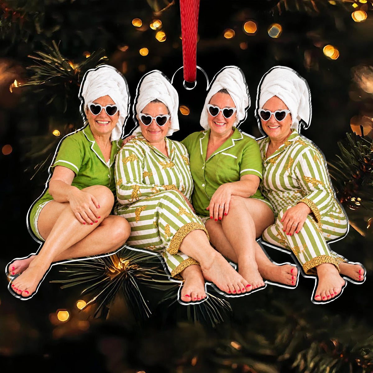 Custom Photo Funny Old Friend Acrylic Ornament, Personalized Friendship Keepsake CH07 180568