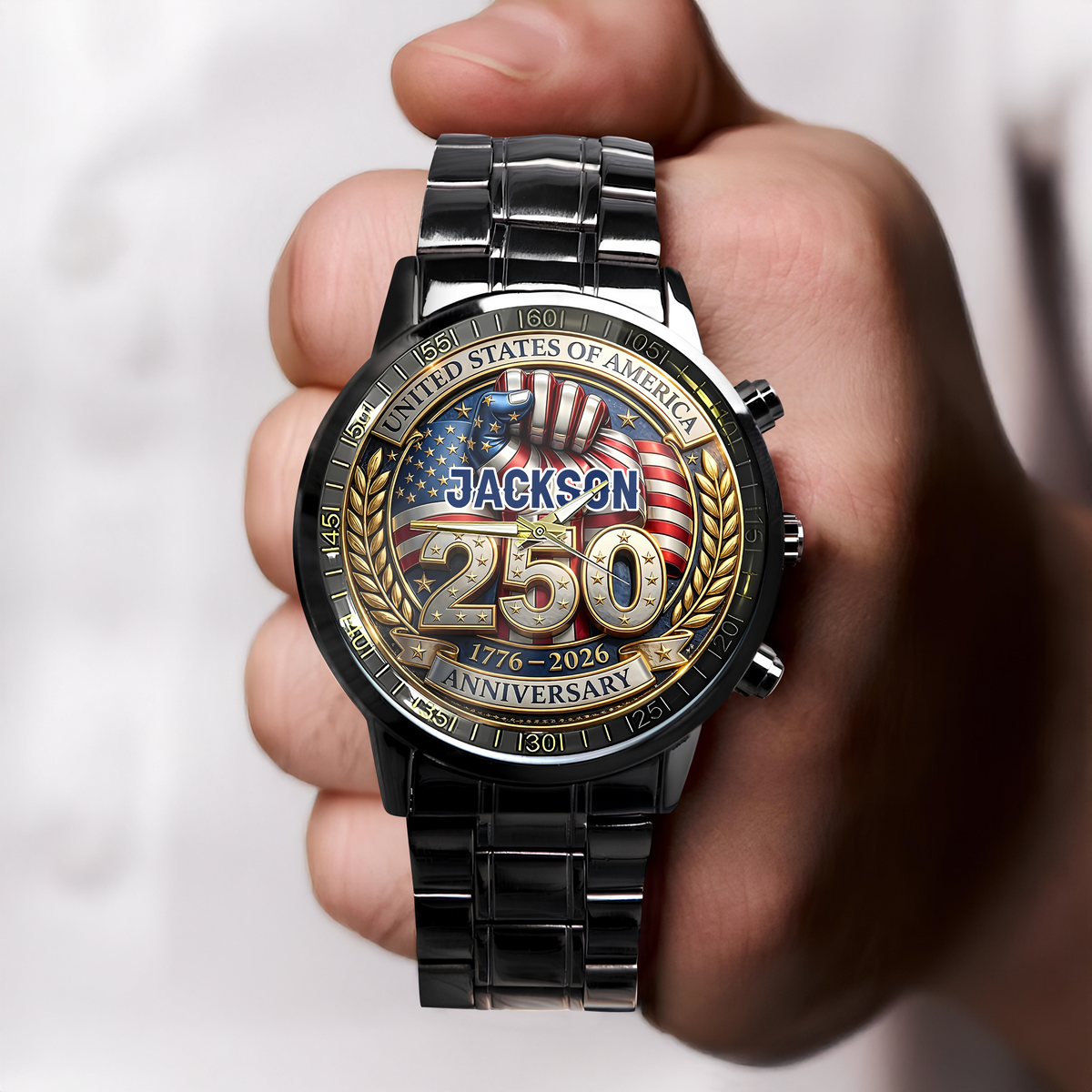 Custom Name America 250th Anniversary 1776 - 2026 Patriotic Wrist Watch CH07 911164