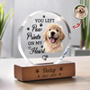 Custom Photo Memorial Once By My Side Forever In My Heart Round Acrylic Frame Block HA75 898016