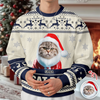 Custom Photo Cat Mom Pawlidays - Personalized Christmas Ugly Sweatshirt CH07 899372