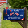 Custom Family Name 250 Years Semiquincentennial Flag Patriotic Mailbox Cover HA75 898812