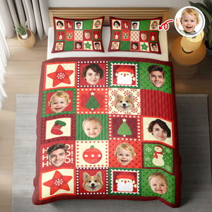 Funny Custom Face Family Christmas Pattern Bedding Set CH07 899902