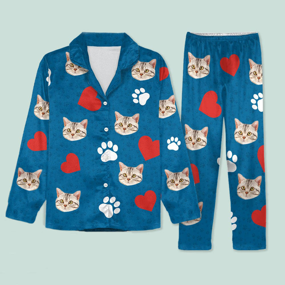 Custom Photo Dog Cat With Accessories Pattern Pet Pajamas T368 888711