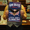 Custom Family Name God Bless America Eagle 1776–2026 Patriotic Metal Sign HA75 920120