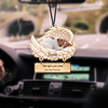 Custom Dog Photo You Left Pawprint on My Heart Memorial Car Hanging, Pet Remembrance Keepsake CH07 180900