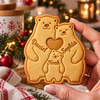 Personalized Family Bear Hug Cookie Cutter And Stamp, Holiday Baking Gift HO82 904194