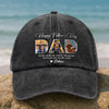 Custom Photo Happy Father's Day To Me You Are The World Washed Denim Baseball Cap Gift For Dad HO82 893944