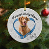 Custom Dog Photo Forever In My Heart Memorial 3D Inflated Effect Printed Ornament CH07 180444