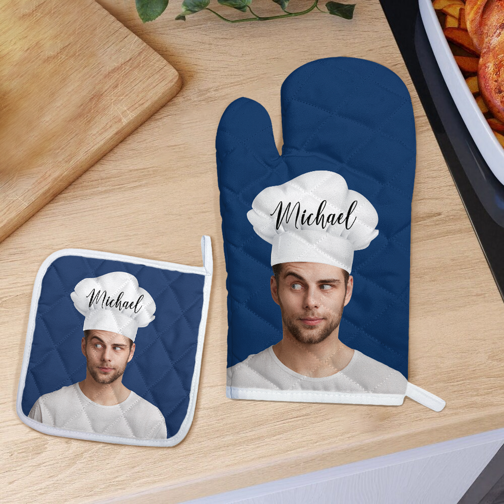 Custom Funny Photo Master Chef Oven Mitt Gift For Cooking Lovers LM32 899233