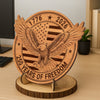 USA 250th Anniversary 1776-2026 Wooden Plaque With Stand HO82 901812