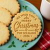 Personalized Family Name We Wish You A Merry Christmas Cookie Stamp, Holiday Baker Gift HO82 904126