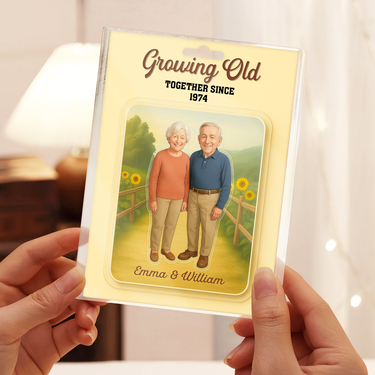 Custom Photo Growing Old Together Couple Acrylic Block Plaque, Unique Keepsake HO82 894212