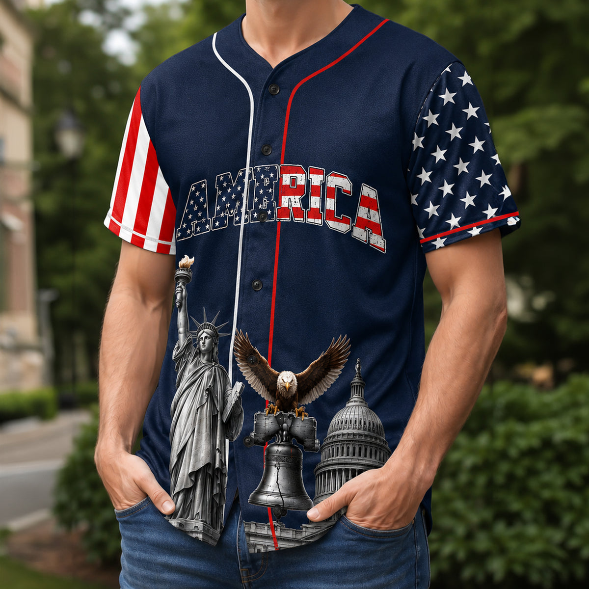 Celebrating 250 Years Of America Baseball Jersey Shirt Gift For 4th of July, Independence Day HO82 902542