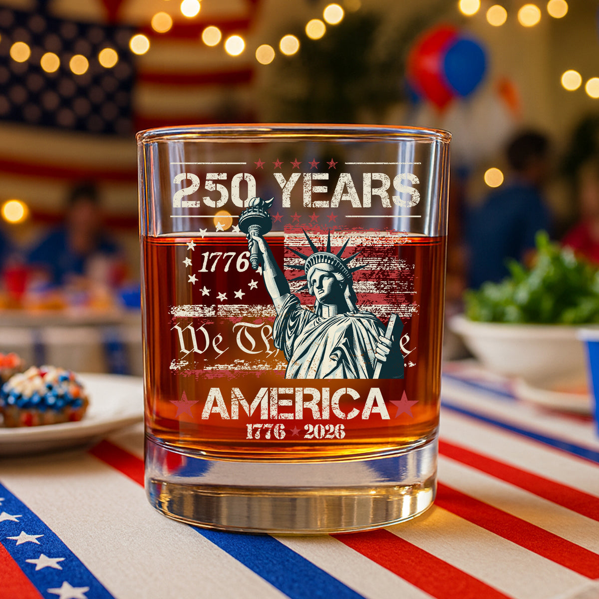 Celebrate Our America 250th Anniversary We The People Whiskey Glass CH07 896718