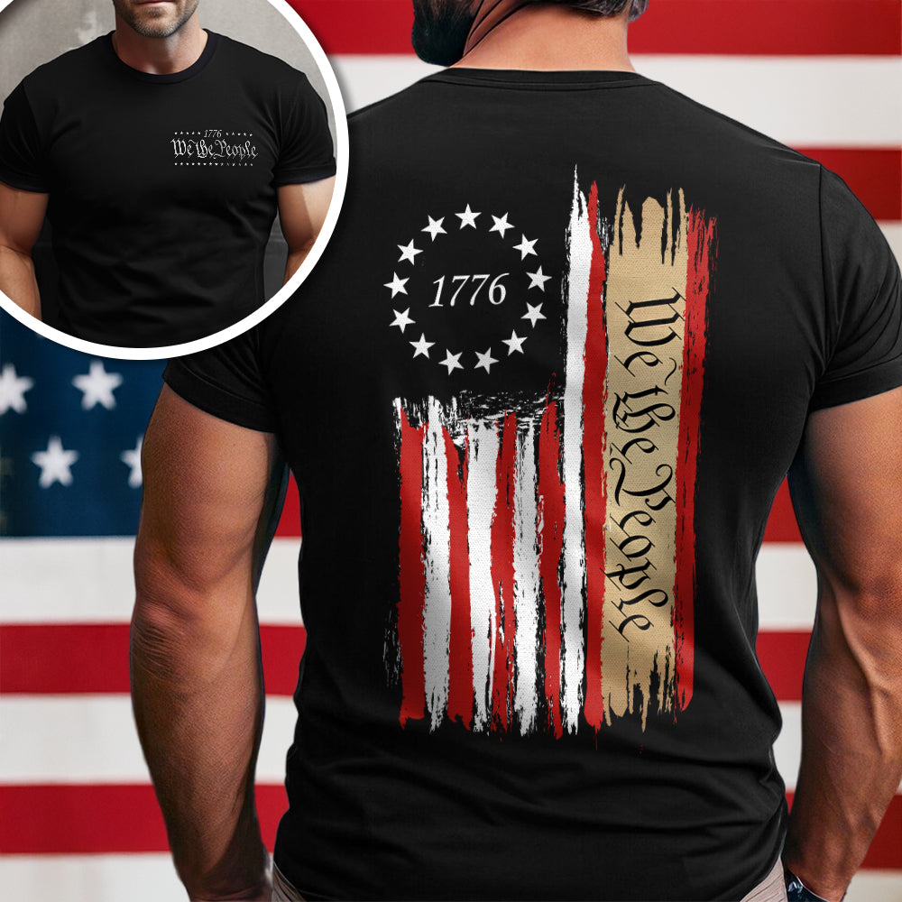 We The People America 250th Birthday US Flag Back & Front Dark Shirt CH07 910530