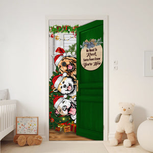 Personalized Santa Dog No Need To Knock Christmas Decoration Door Cover LM32 895659