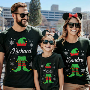 Custom Name Christmas Elves Christmas Gift For Family Dark Shirt HO82 893028