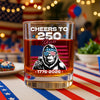 Custom Dog Photo With Big Foot Cheer To 250 Years Of Freedom Patriot Whiskey Glass LM32 895275