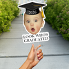 Look Who's Graduated Custom Funny Face Graduation 2026 Big Heads Face Fan CH07 895580