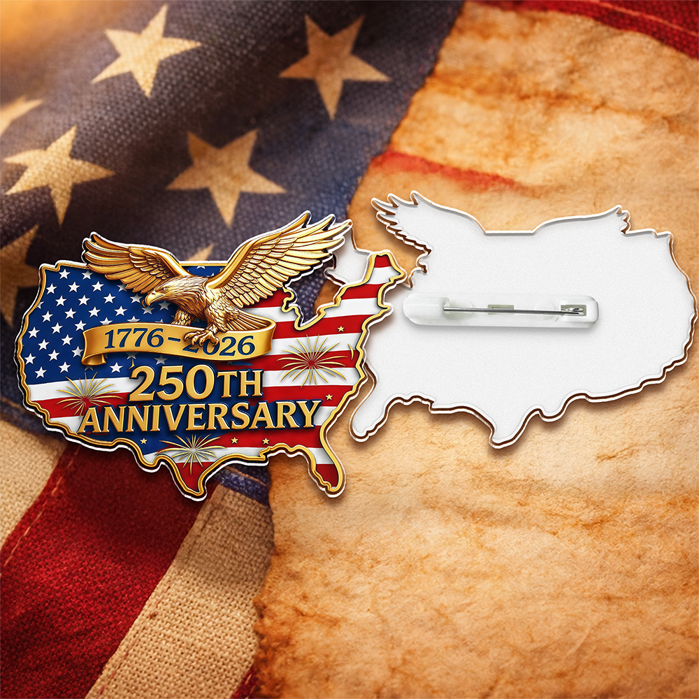 Eagle 1776-2026 United States Flag 250th Anniversary Acrylic Pin CH07 911104