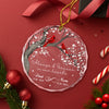 Personalized Always & Forever In Our Hearts Glass Ornament, Custom Parents' Memorial Years CH07 180476