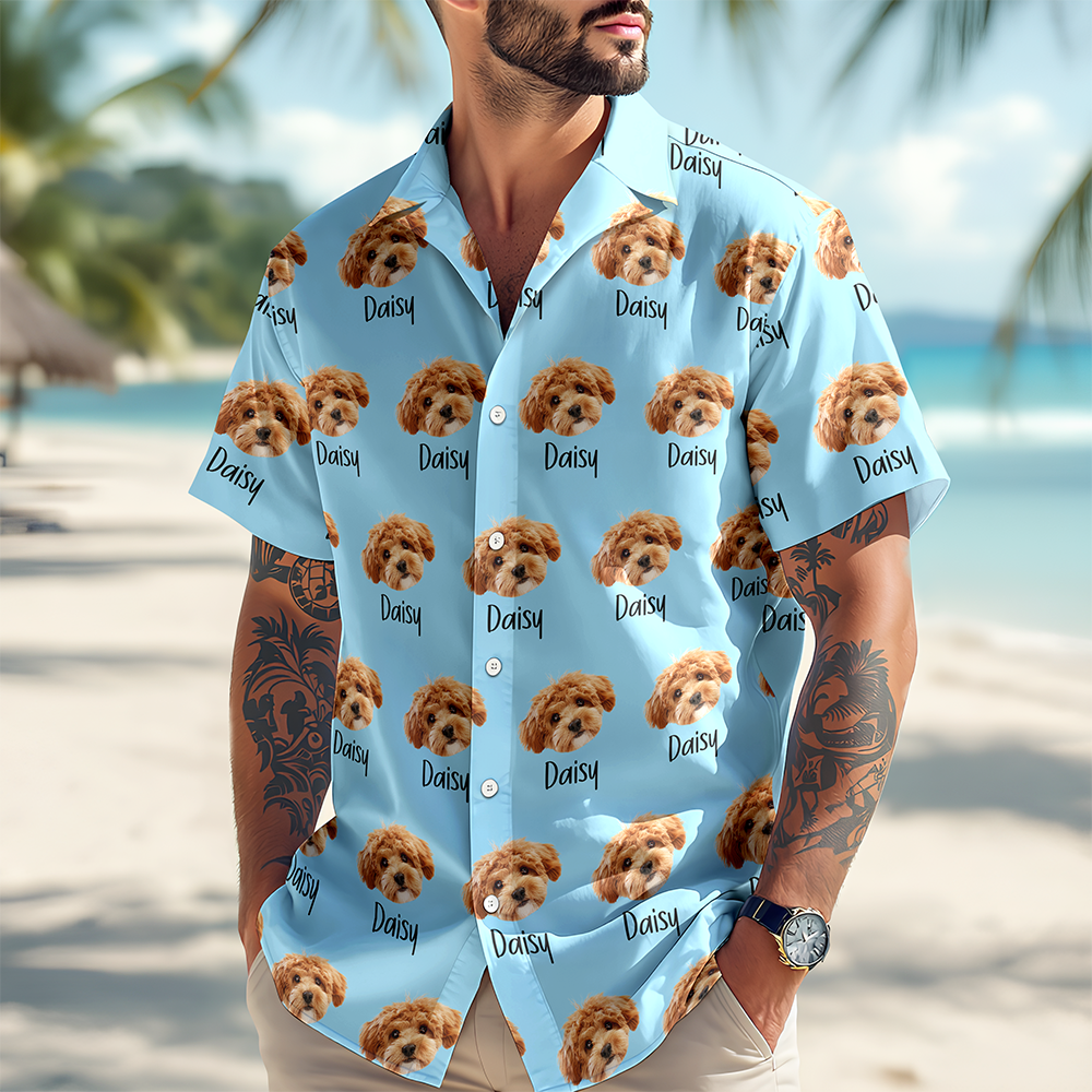 Custom Pet Portrait Hawaii Shirt Gift For Pet Lovers CH07 911012