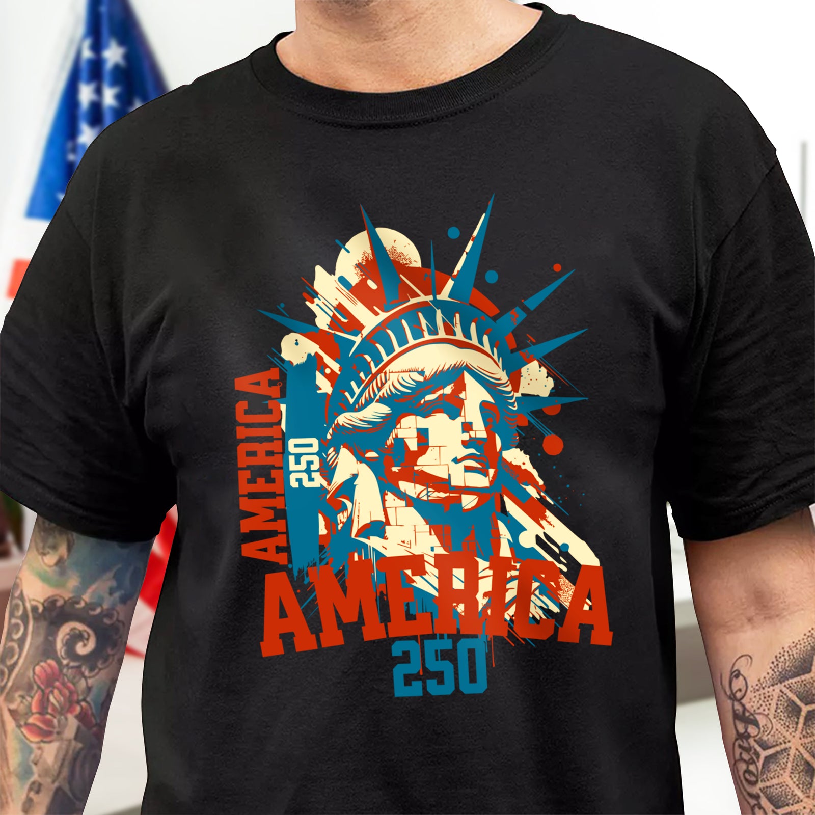 America 250 USA Freedom Liberty America 250 Anniversary Dark Shirt HO82 894558